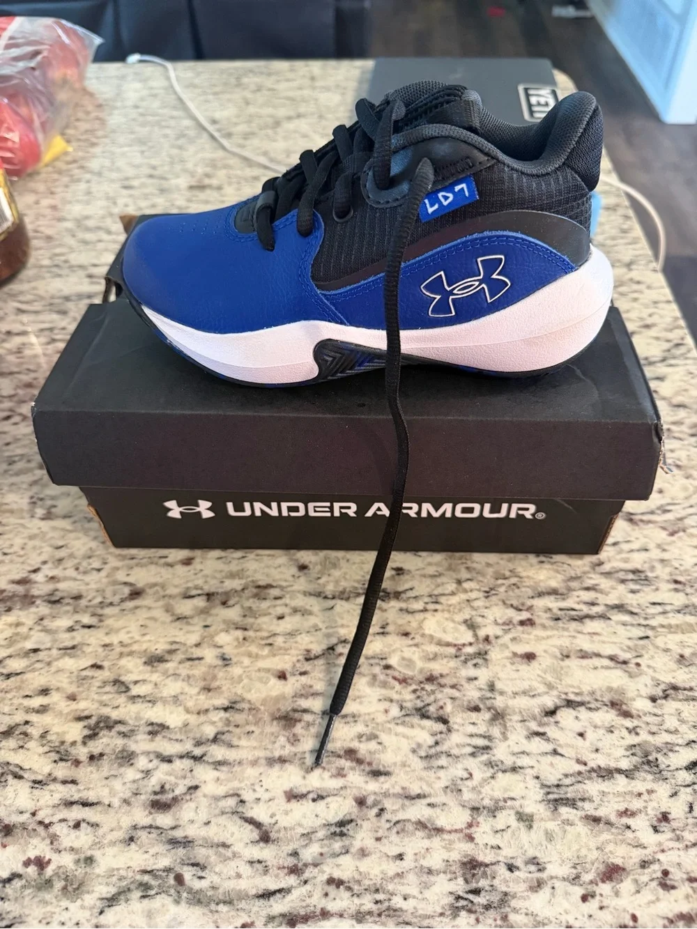 Under Armour Boys' Royal Blue and Black Lace-Up Sneakers